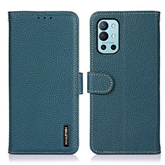 Coque Portefeuille Livre Cuir Etui Clapet B01H pour OnePlus 9R 5G Vert