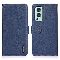 Coque Portefeuille Livre Cuir Etui Clapet B01H pour OnePlus Nord 2 5G Bleu