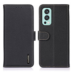 Coque Portefeuille Livre Cuir Etui Clapet B01H pour OnePlus Nord 2 5G Noir