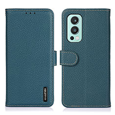 Coque Portefeuille Livre Cuir Etui Clapet B01H pour OnePlus Nord 2 5G Vert