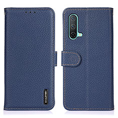 Coque Portefeuille Livre Cuir Etui Clapet B01H pour OnePlus Nord CE 5G Bleu