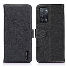 Coque Portefeuille Livre Cuir Etui Clapet B01H pour Oppo A53s 5G Noir