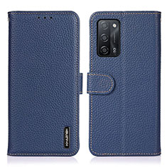 Coque Portefeuille Livre Cuir Etui Clapet B01H pour Oppo A56 5G Bleu