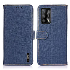 Coque Portefeuille Livre Cuir Etui Clapet B01H pour Oppo F19 Bleu