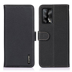 Coque Portefeuille Livre Cuir Etui Clapet B01H pour Oppo F19 Noir