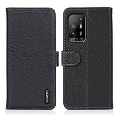 Coque Portefeuille Livre Cuir Etui Clapet B01H pour Oppo F19 Pro+ Plus 5G Noir