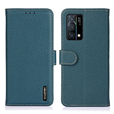 Coque Portefeuille Livre Cuir Etui Clapet B01H pour Oppo K9 5G Vert