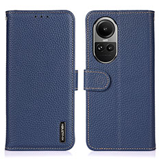 Coque Portefeuille Livre Cuir Etui Clapet B01H pour Oppo Reno10 5G Bleu