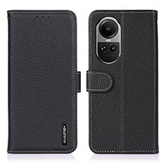 Coque Portefeuille Livre Cuir Etui Clapet B01H pour Oppo Reno10 5G Noir