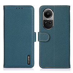 Coque Portefeuille Livre Cuir Etui Clapet B01H pour Oppo Reno10 5G Vert