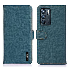 Coque Portefeuille Livre Cuir Etui Clapet B01H pour Oppo Reno6 5G Vert