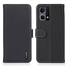 Coque Portefeuille Livre Cuir Etui Clapet B01H pour Oppo Reno8 4G Noir