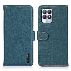 Coque Portefeuille Livre Cuir Etui Clapet B01H pour Realme 8i Vert