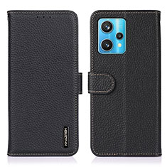 Coque Portefeuille Livre Cuir Etui Clapet B01H pour Realme 9 4G Noir