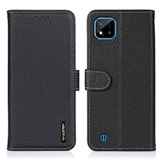 Coque Portefeuille Livre Cuir Etui Clapet B01H pour Realme C11 (2021) Noir