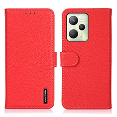 Coque Portefeuille Livre Cuir Etui Clapet B01H pour Realme C35 Rouge