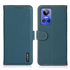 Coque Portefeuille Livre Cuir Etui Clapet B01H pour Realme GT Neo3 5G Vert