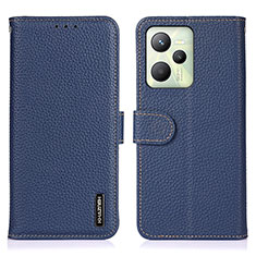 Coque Portefeuille Livre Cuir Etui Clapet B01H pour Realme Narzo 50A Prime Bleu