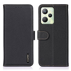 Coque Portefeuille Livre Cuir Etui Clapet B01H pour Realme Narzo 50A Prime Noir