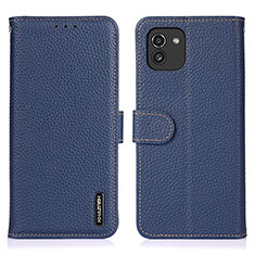 Coque Portefeuille Livre Cuir Etui Clapet B01H pour Samsung Galaxy A03 Bleu