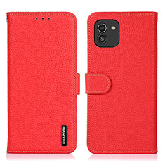 Coque Portefeuille Livre Cuir Etui Clapet B01H pour Samsung Galaxy A03 Rouge