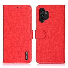 Coque Portefeuille Livre Cuir Etui Clapet B01H pour Samsung Galaxy A13 4G Rouge