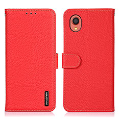 Coque Portefeuille Livre Cuir Etui Clapet B01H pour Samsung Galaxy A22 5G SC-56B Rouge