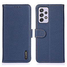 Coque Portefeuille Livre Cuir Etui Clapet B01H pour Samsung Galaxy A73 5G Bleu
