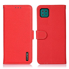 Coque Portefeuille Livre Cuir Etui Clapet B01H pour Samsung Galaxy F42 5G Rouge