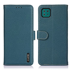 Coque Portefeuille Livre Cuir Etui Clapet B01H pour Samsung Galaxy F42 5G Vert