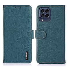 Coque Portefeuille Livre Cuir Etui Clapet B01H pour Samsung Galaxy M53 5G Vert