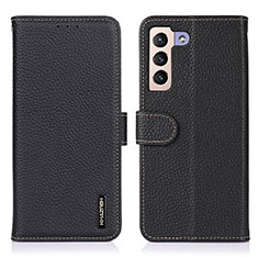 Coque Portefeuille Livre Cuir Etui Clapet B01H pour Samsung Galaxy S21 5G Noir