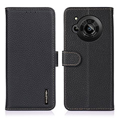 Coque Portefeuille Livre Cuir Etui Clapet B01H pour Sharp Aquos R7 Noir