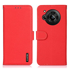 Coque Portefeuille Livre Cuir Etui Clapet B01H pour Sharp Aquos R7 Rouge