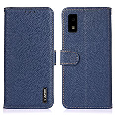 Coque Portefeuille Livre Cuir Etui Clapet B01H pour Sharp Aquos wish Bleu