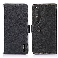 Coque Portefeuille Livre Cuir Etui Clapet B01H pour Sony Xperia 1 III Noir