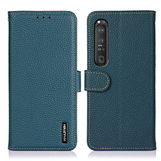 Coque Portefeuille Livre Cuir Etui Clapet B01H pour Sony Xperia 1 III Vert