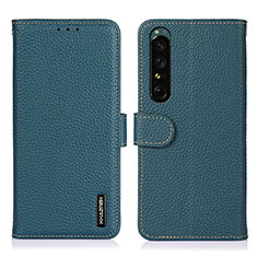 Coque Portefeuille Livre Cuir Etui Clapet B01H pour Sony Xperia 1 IV Vert