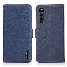 Coque Portefeuille Livre Cuir Etui Clapet B01H pour Sony Xperia 10 III Bleu