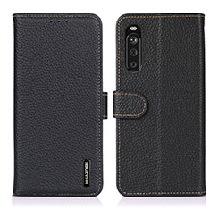 Coque Portefeuille Livre Cuir Etui Clapet B01H pour Sony Xperia 10 III Lite Noir