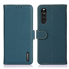 Coque Portefeuille Livre Cuir Etui Clapet B01H pour Sony Xperia 10 III Lite Vert