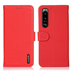 Coque Portefeuille Livre Cuir Etui Clapet B01H pour Sony Xperia 5 III SO-53B Rouge