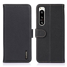 Coque Portefeuille Livre Cuir Etui Clapet B01H pour Sony Xperia 5 IV Noir