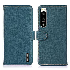 Coque Portefeuille Livre Cuir Etui Clapet B01H pour Sony Xperia 5 IV Vert