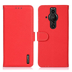 Coque Portefeuille Livre Cuir Etui Clapet B01H pour Sony Xperia PRO-I Rouge