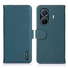 Coque Portefeuille Livre Cuir Etui Clapet B01H pour Vivo iQOO Z6 Pro 5G Vert