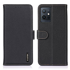 Coque Portefeuille Livre Cuir Etui Clapet B01H pour Vivo T1 5G India Noir