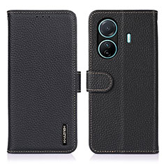 Coque Portefeuille Livre Cuir Etui Clapet B01H pour Vivo T1 5G Noir