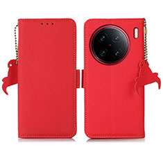 Coque Portefeuille Livre Cuir Etui Clapet B01H pour Vivo X90 Pro 5G Rouge