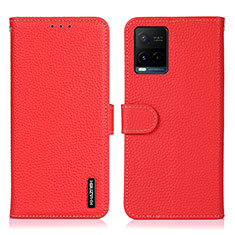 Coque Portefeuille Livre Cuir Etui Clapet B01H pour Vivo Y33T Rouge